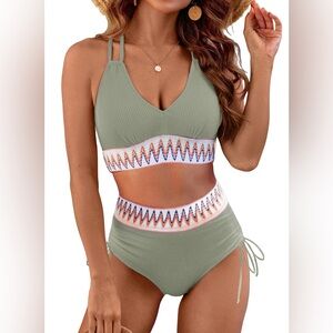 Herseas 2 Piece High Waisted Bikini Set NWOT